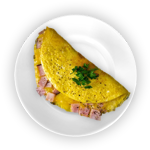 Ham Omelette & Chips 