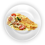 Onion Omelette & Chips 