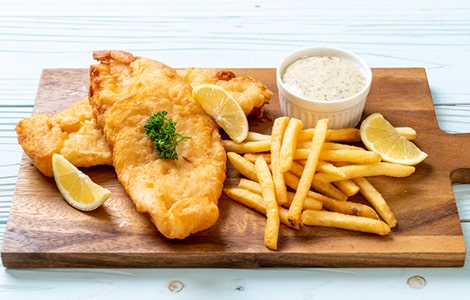 Gorefry crispy fish and chips in Gorebridge.